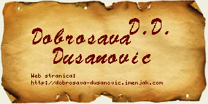 Dobrosava Dušanović vizit kartica